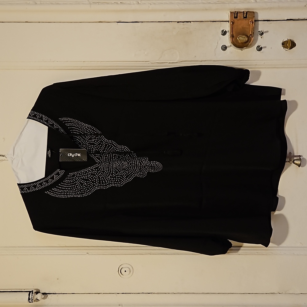 Black with silver detail blouse